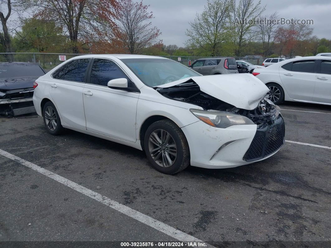 2016 Toyota Camry Se White vin: 4T1BF1FK8GU203769