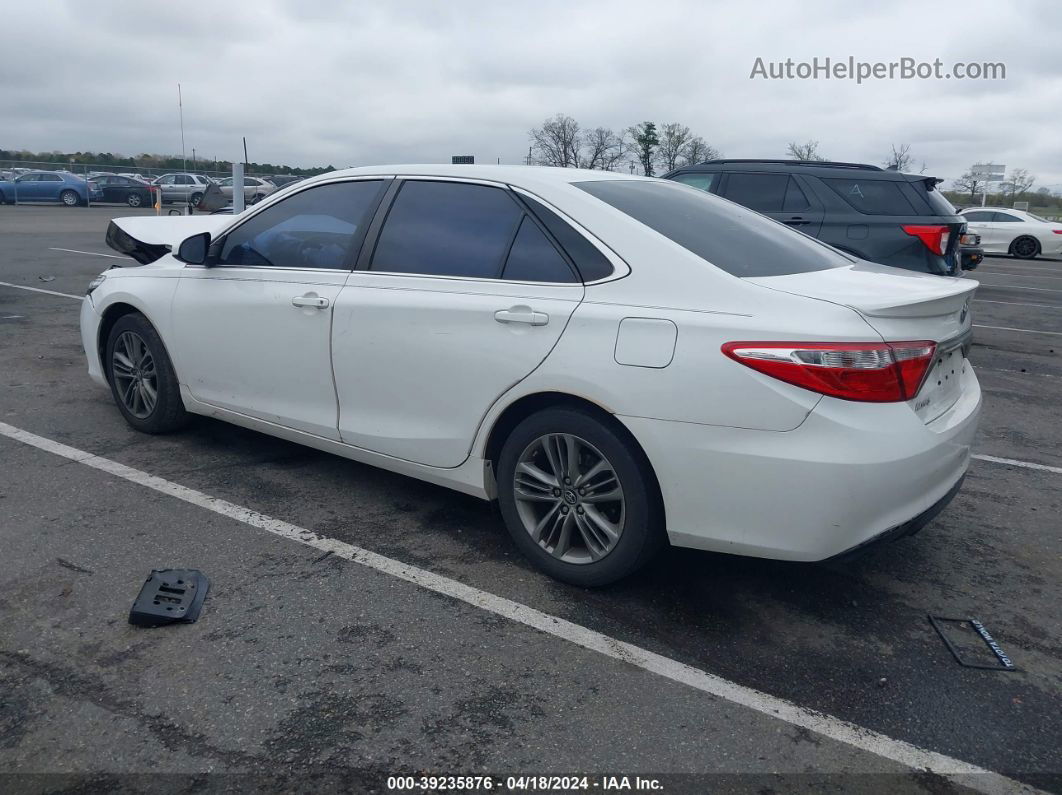 2016 Toyota Camry Se White vin: 4T1BF1FK8GU203769