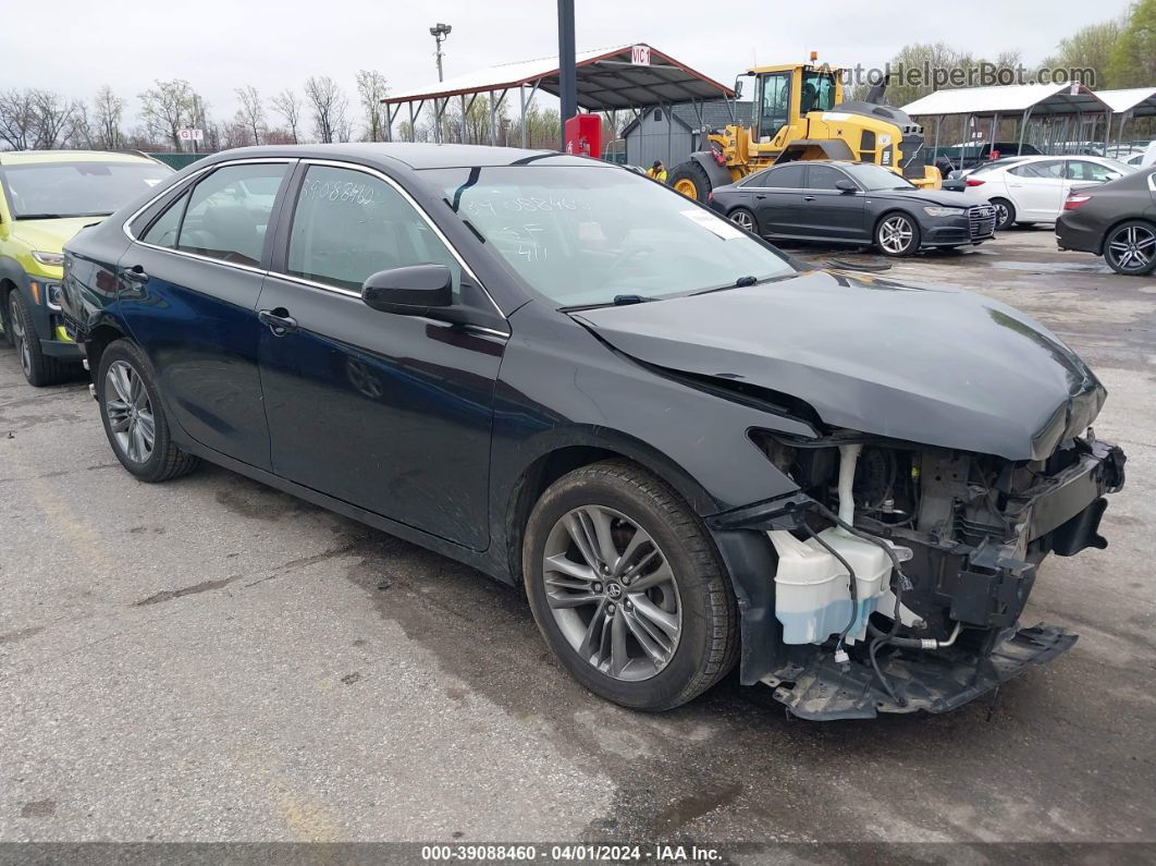 2016 Toyota Camry Se Black vin: 4T1BF1FK8GU263776