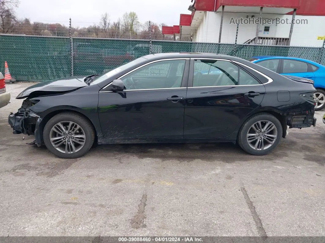 2016 Toyota Camry Se Black vin: 4T1BF1FK8GU263776