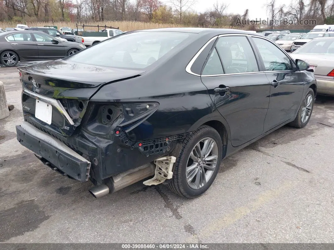 2016 Toyota Camry Se Black vin: 4T1BF1FK8GU263776