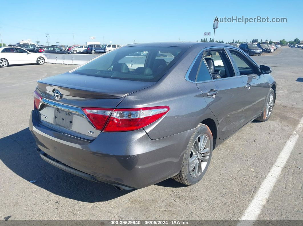 2016 Toyota Camry Se Gray vin: 4T1BF1FK8GU502601