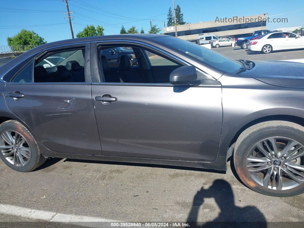 2016 Toyota Camry Se Gray vin: 4T1BF1FK8GU502601