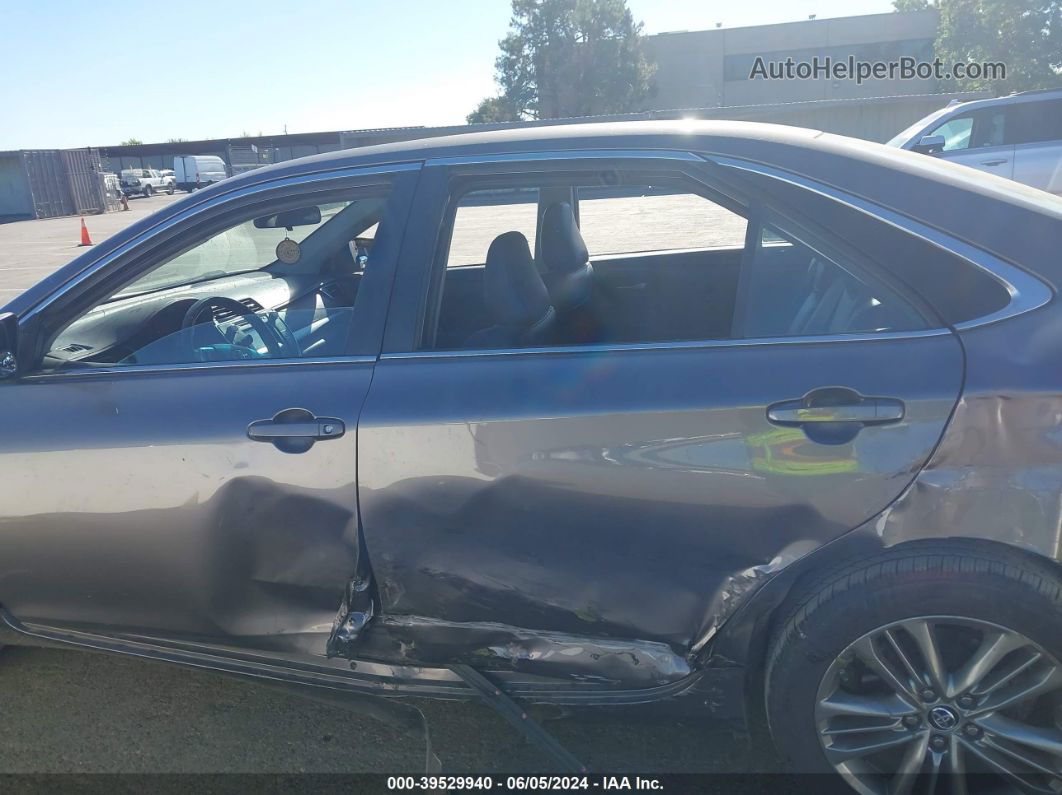 2016 Toyota Camry Se Gray vin: 4T1BF1FK8GU502601