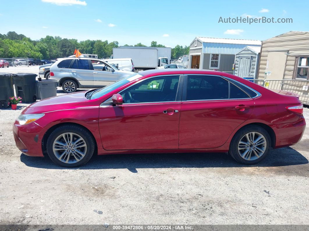 2016 Toyota Camry Se Красный vin: 4T1BF1FK8GU527448