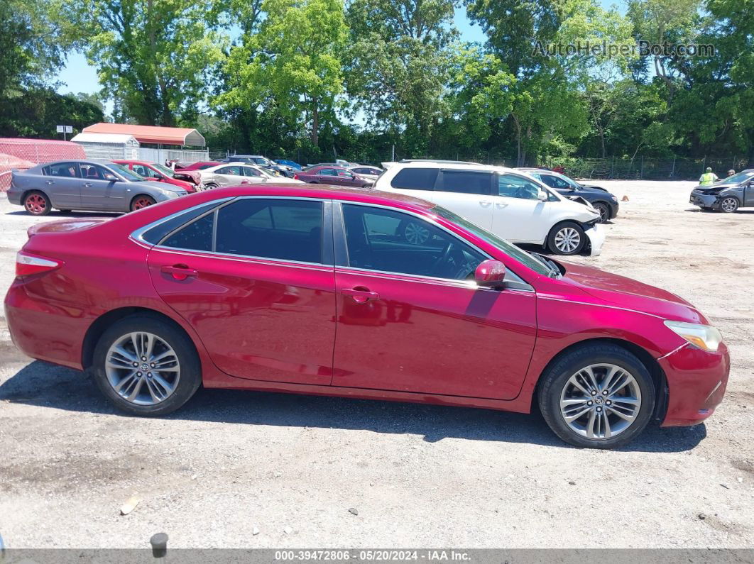 2016 Toyota Camry Se Красный vin: 4T1BF1FK8GU527448