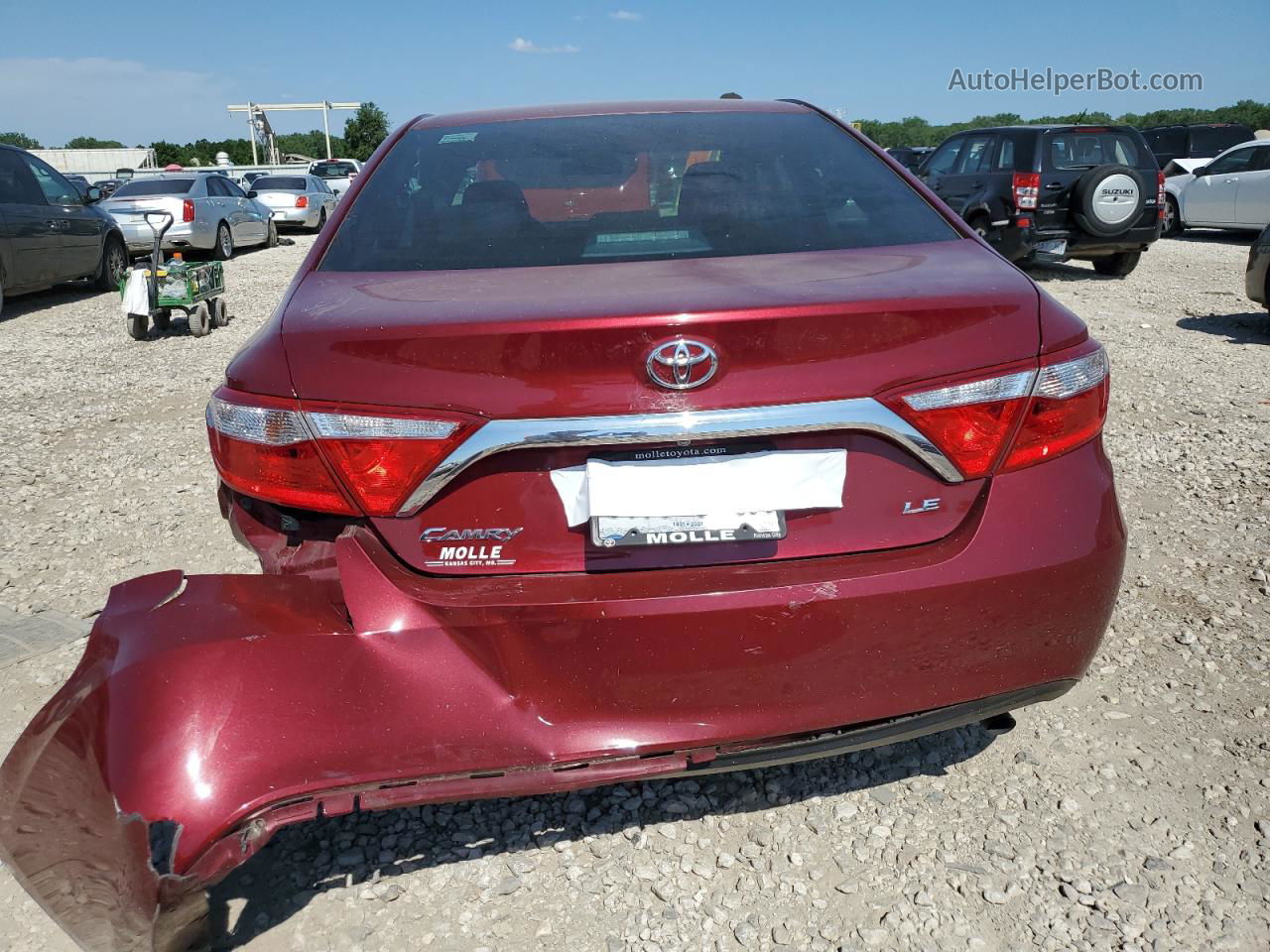 2016 Toyota Camry Le Red vin: 4T1BF1FK8GU560241