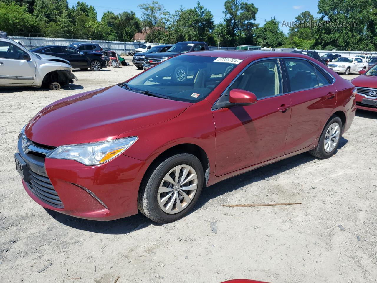 2016 Toyota Camry Le Red vin: 4T1BF1FK8GU590999