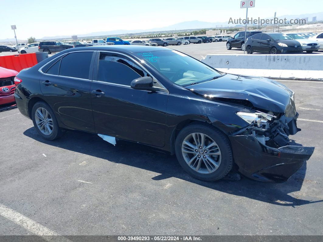 2017 Toyota Camry Se Black vin: 4T1BF1FK8HU334525