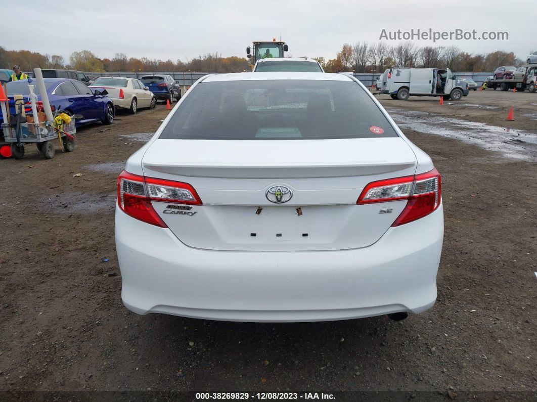 2012 Toyota Camry Se White vin: 4T1BF1FK9CU132947