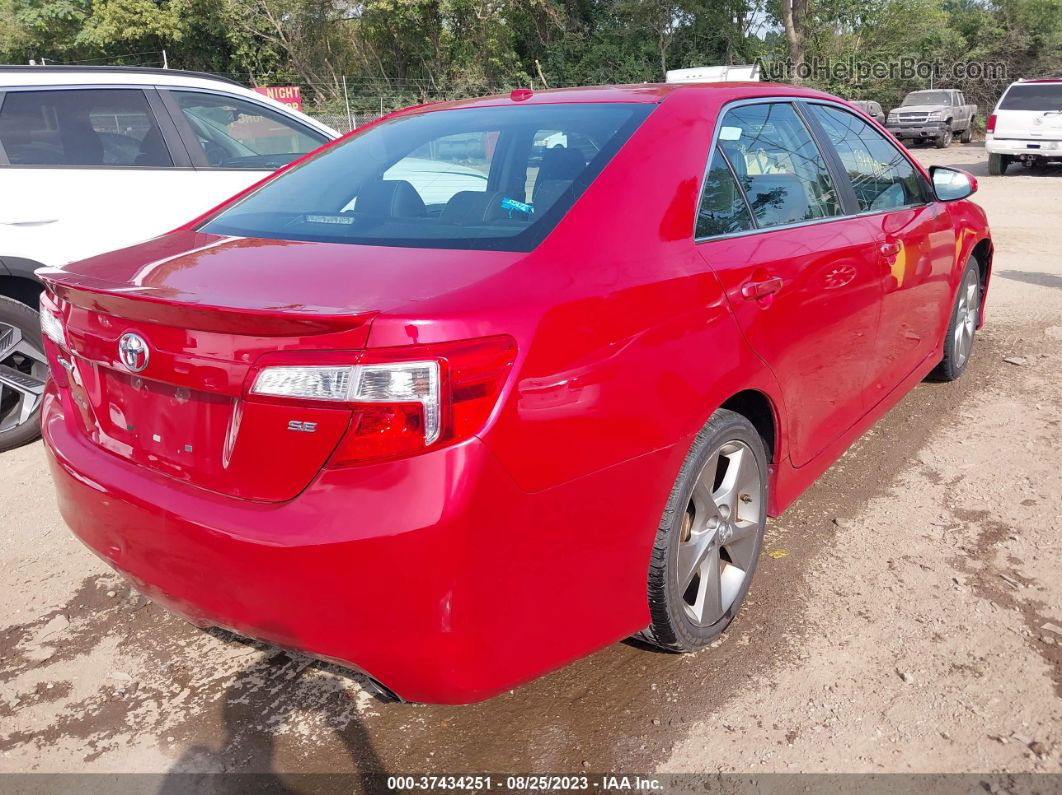 2012 Toyota Camry Se Limited Edition Red vin: 4T1BF1FK9CU627245