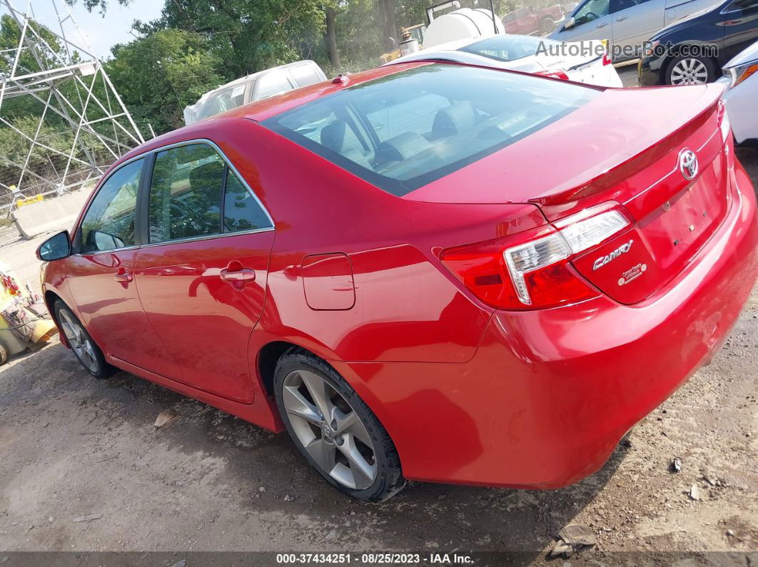 2012 Toyota Camry Se Limited Edition Red vin: 4T1BF1FK9CU627245