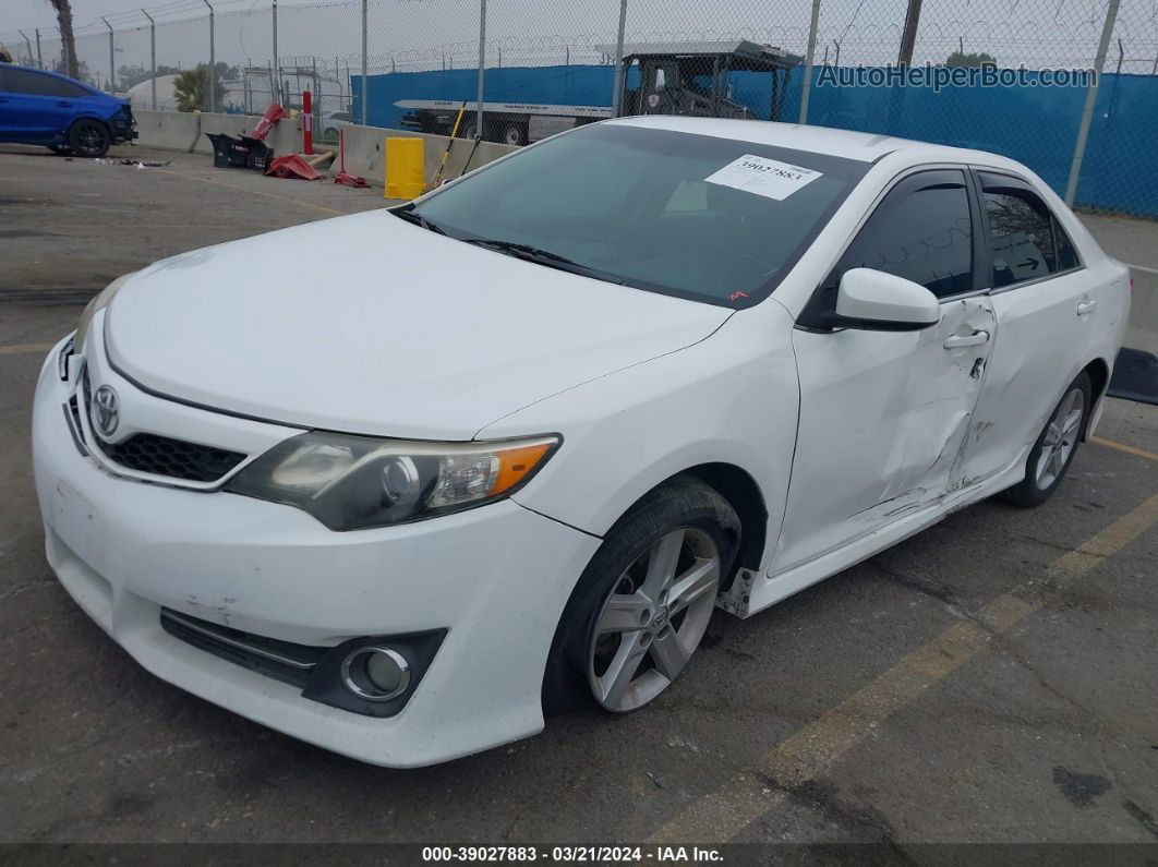 2014 Toyota Camry Se White vin: 4T1BF1FK9EU813449