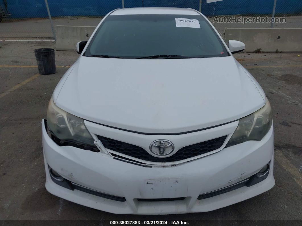 2014 Toyota Camry Se White vin: 4T1BF1FK9EU813449