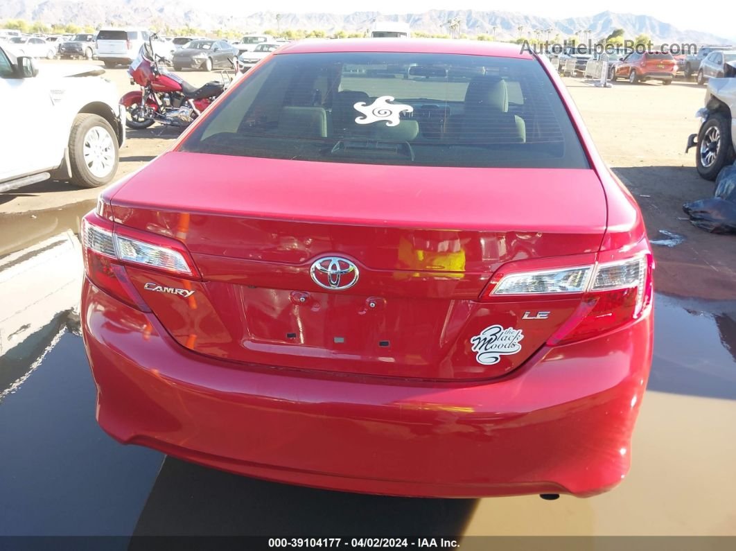 2014 Toyota Camry Le Red vin: 4T1BF1FK9EU852249