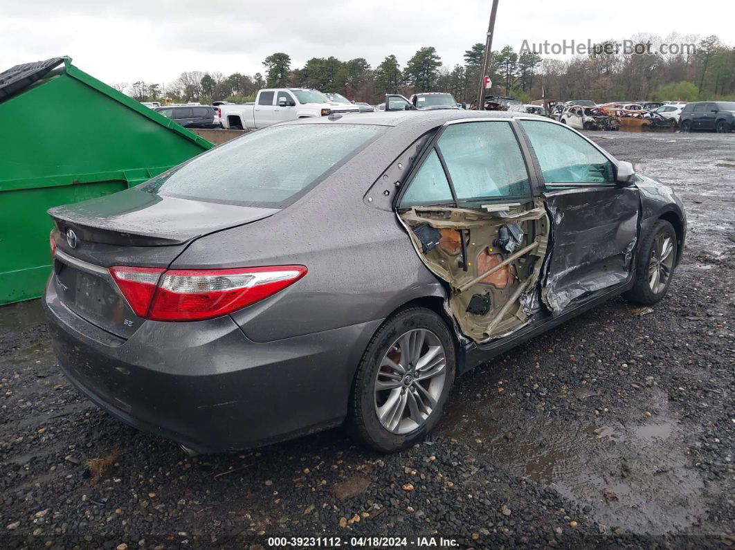 2016 Toyota Camry Se Gray vin: 4T1BF1FK9GU125308