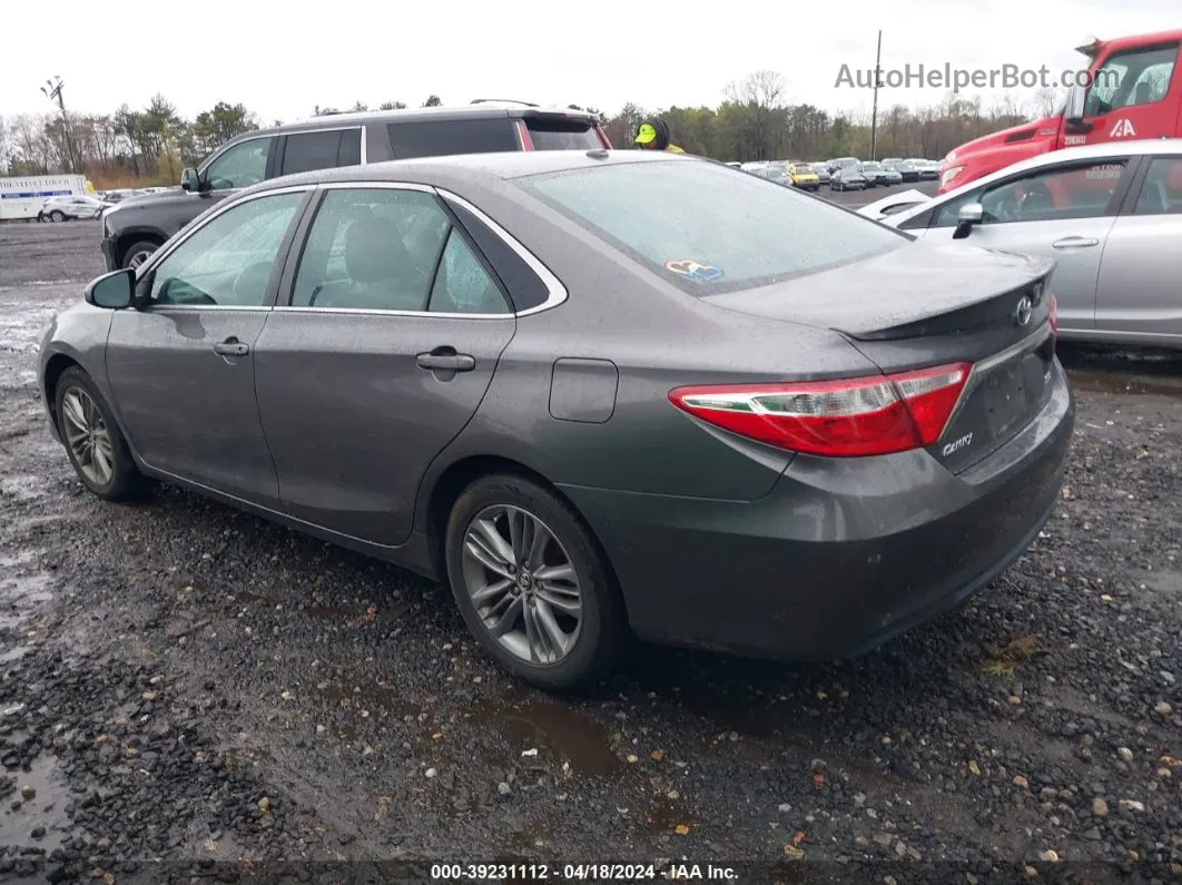 2016 Toyota Camry Se Gray vin: 4T1BF1FK9GU125308