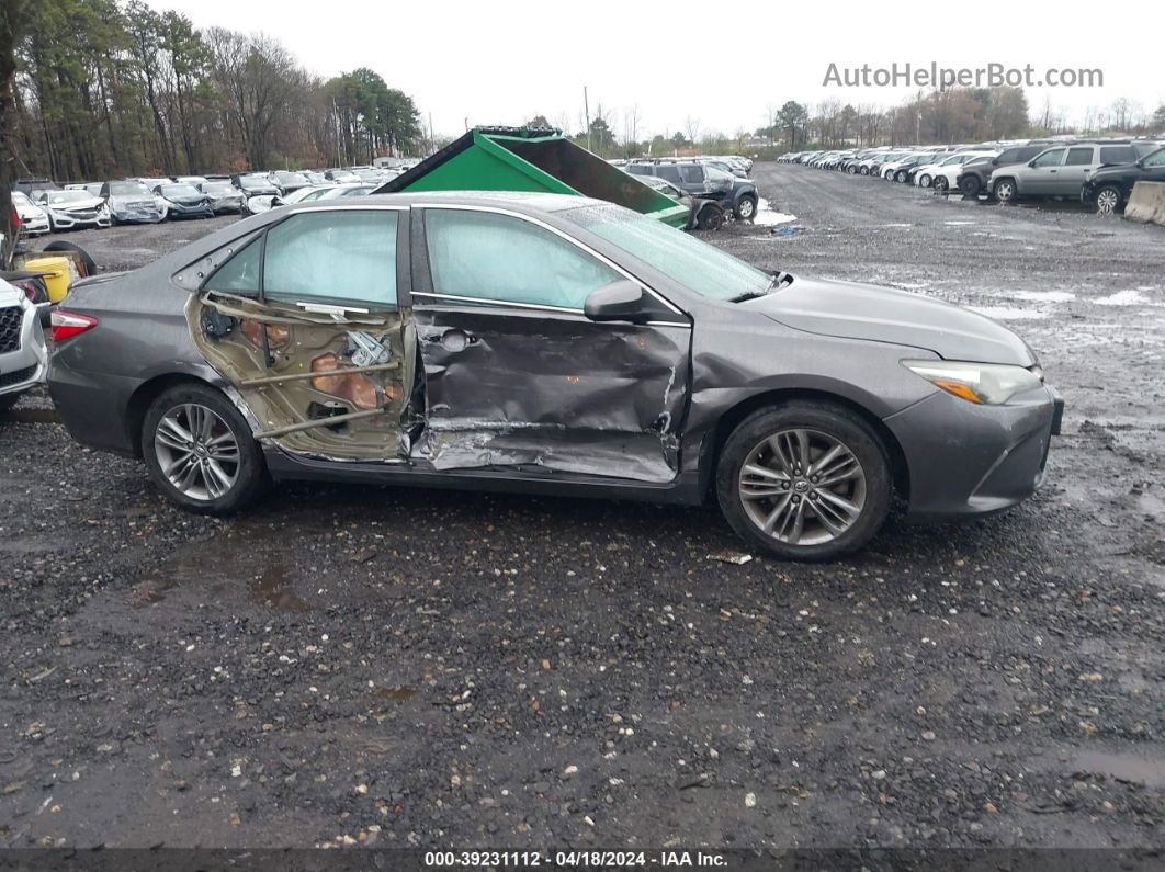 2016 Toyota Camry Se Gray vin: 4T1BF1FK9GU125308