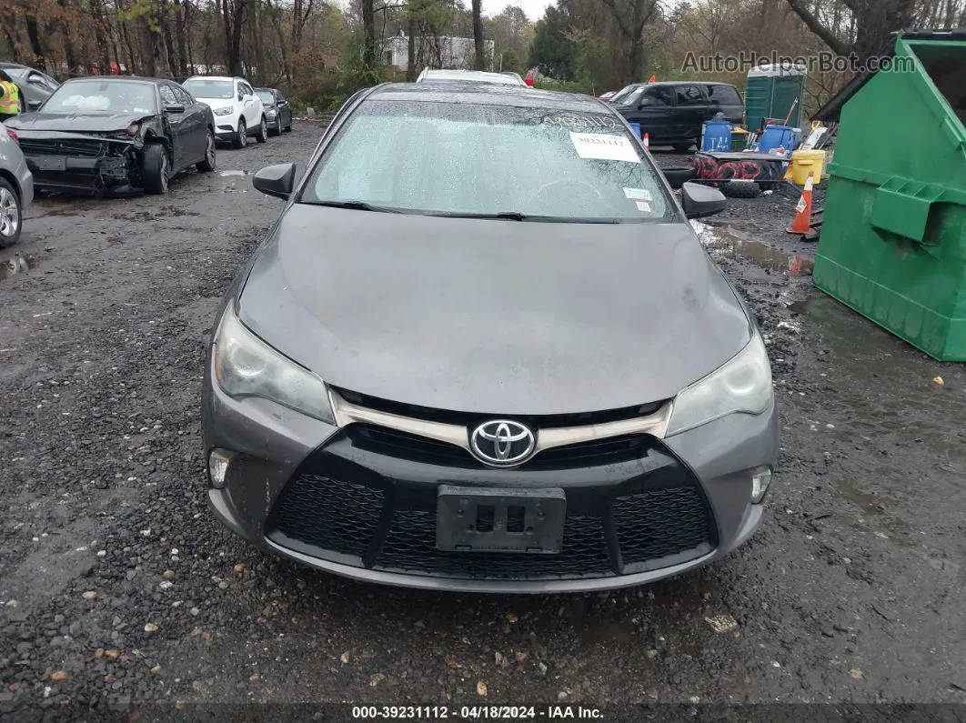 2016 Toyota Camry Se Gray vin: 4T1BF1FK9GU125308