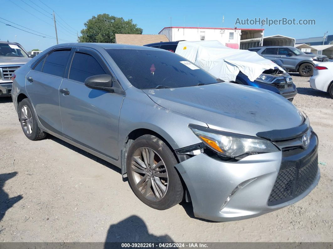 2016 Toyota Camry Se Silver vin: 4T1BF1FK9GU138897