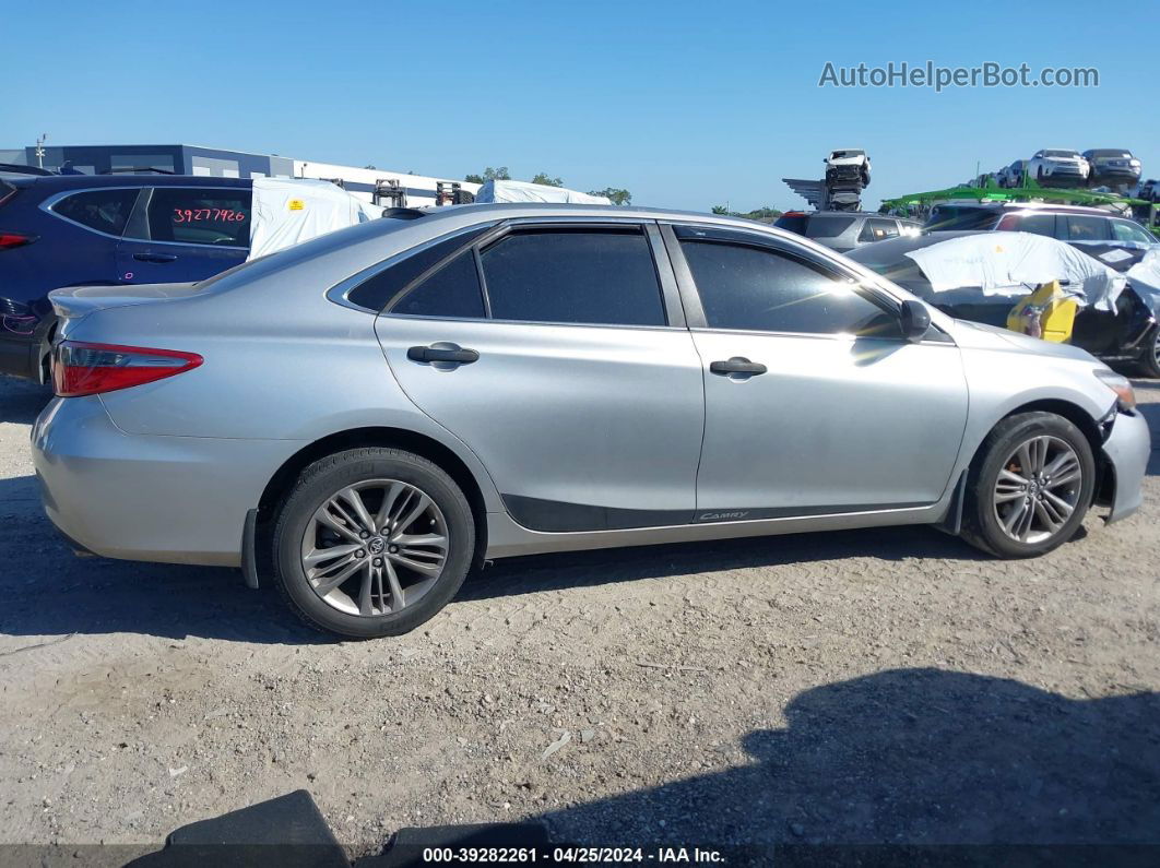 2016 Toyota Camry Se Silver vin: 4T1BF1FK9GU138897