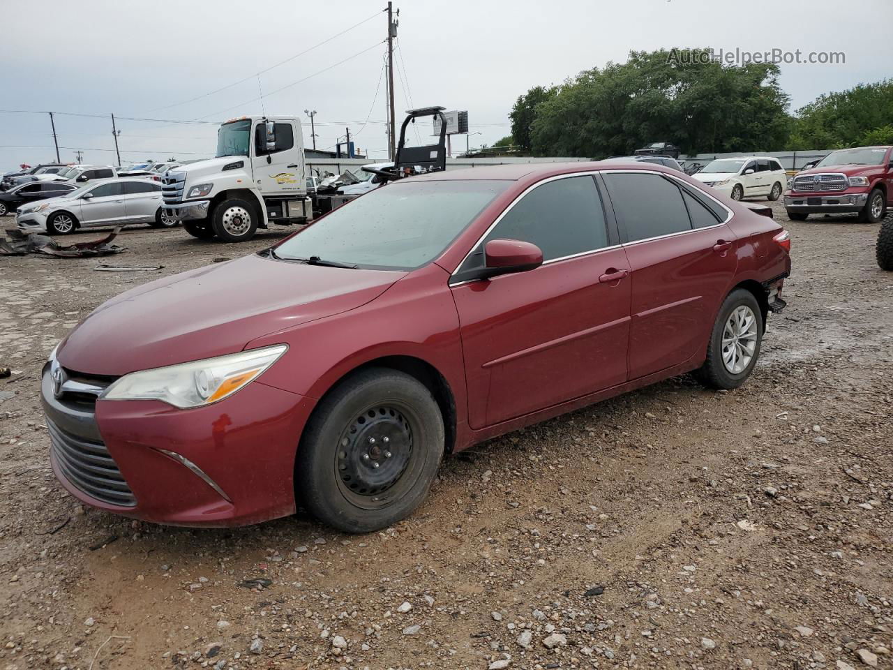 2016 Toyota Camry Le Бордовый vin: 4T1BF1FK9GU531833