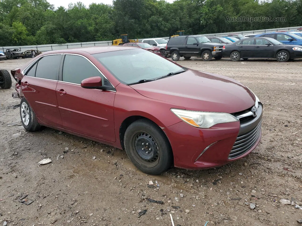 2016 Toyota Camry Le Бордовый vin: 4T1BF1FK9GU531833