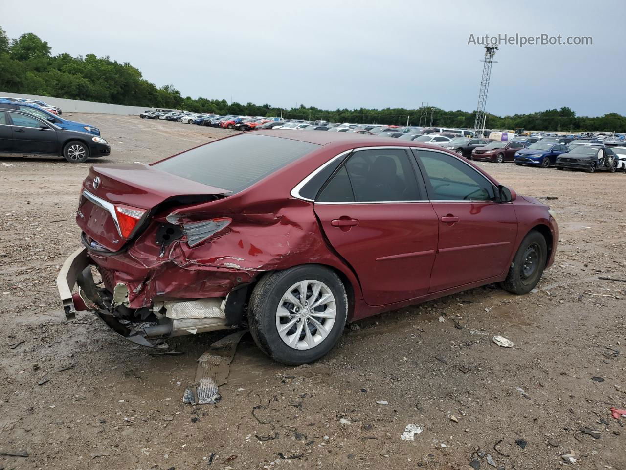 2016 Toyota Camry Le Burgundy vin: 4T1BF1FK9GU531833