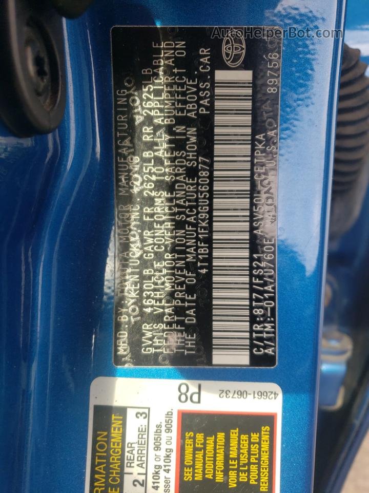 2016 Toyota Camry Le Синий vin: 4T1BF1FK9GU560877