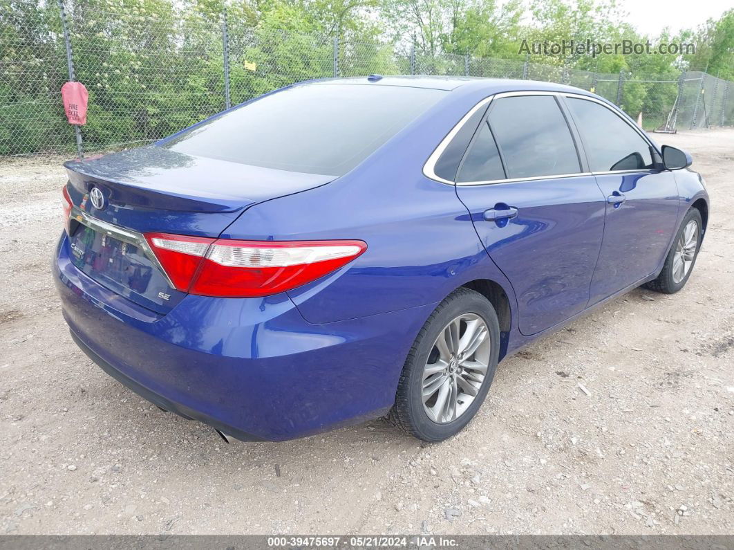 2016 Toyota Camry Se Blue vin: 4T1BF1FK9GU563231