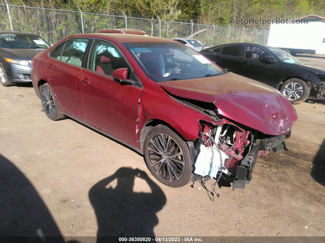 2016 Toyota Camry Se Burgundy vin: 4T1BF1FK9GU585486