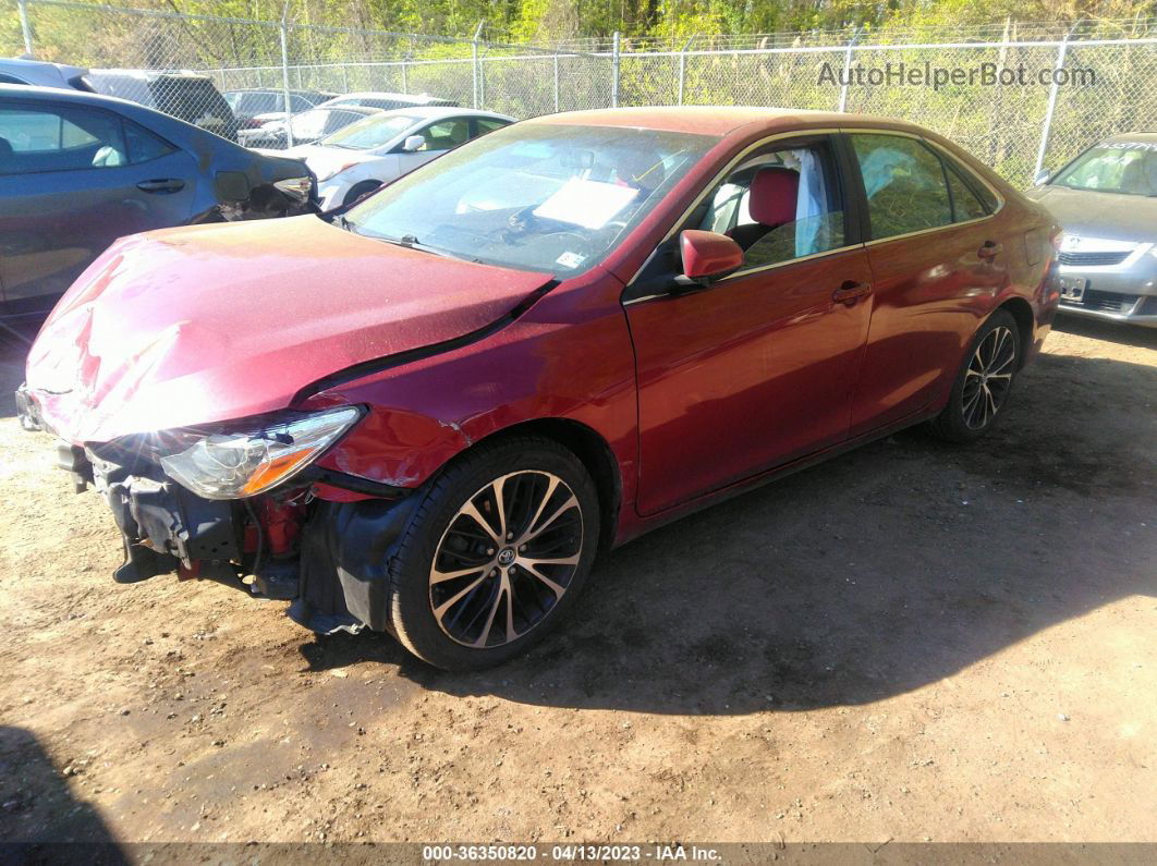 2016 Toyota Camry Se Burgundy vin: 4T1BF1FK9GU585486