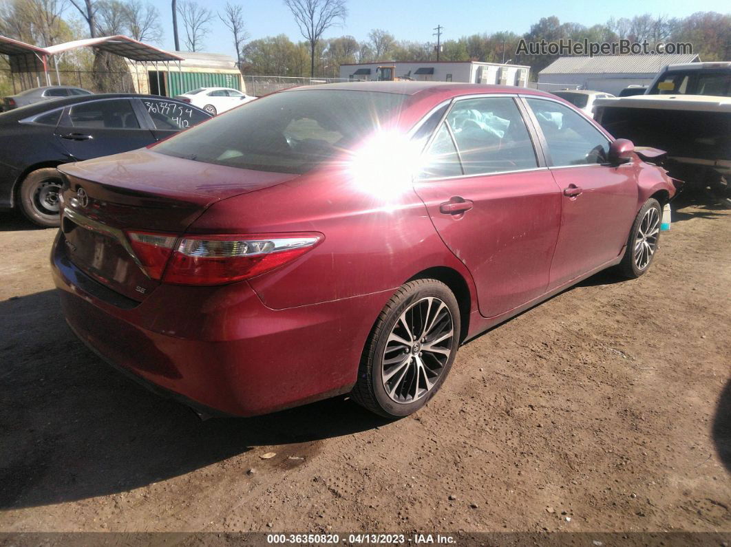 2016 Toyota Camry Se Burgundy vin: 4T1BF1FK9GU585486