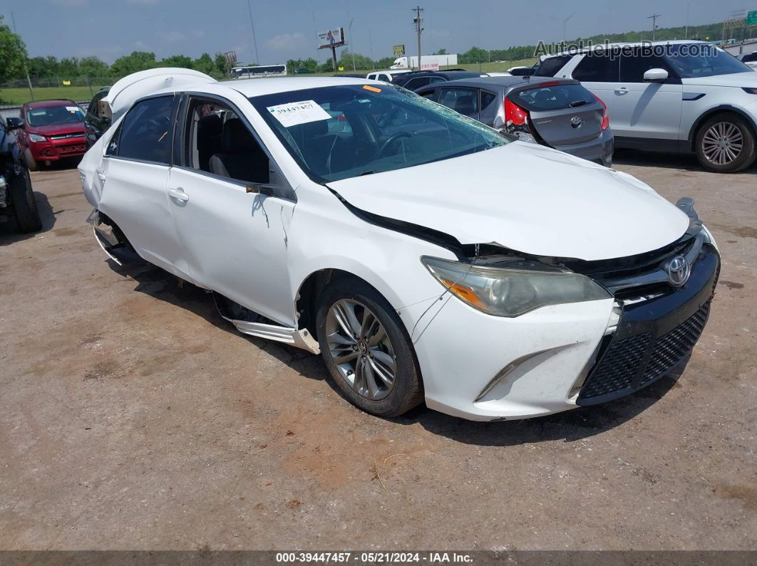 2016 Toyota Camry Se White vin: 4T1BF1FK9GU590560