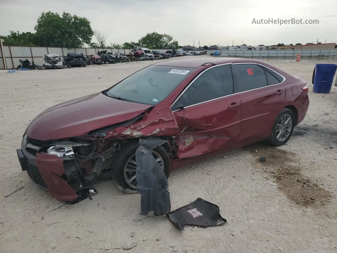 2016 Toyota Camry Le Burgundy vin: 4T1BF1FK9GU601461