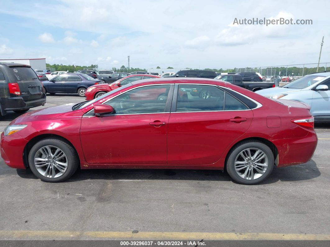 2017 Toyota Camry Se Red vin: 4T1BF1FK9HU725571