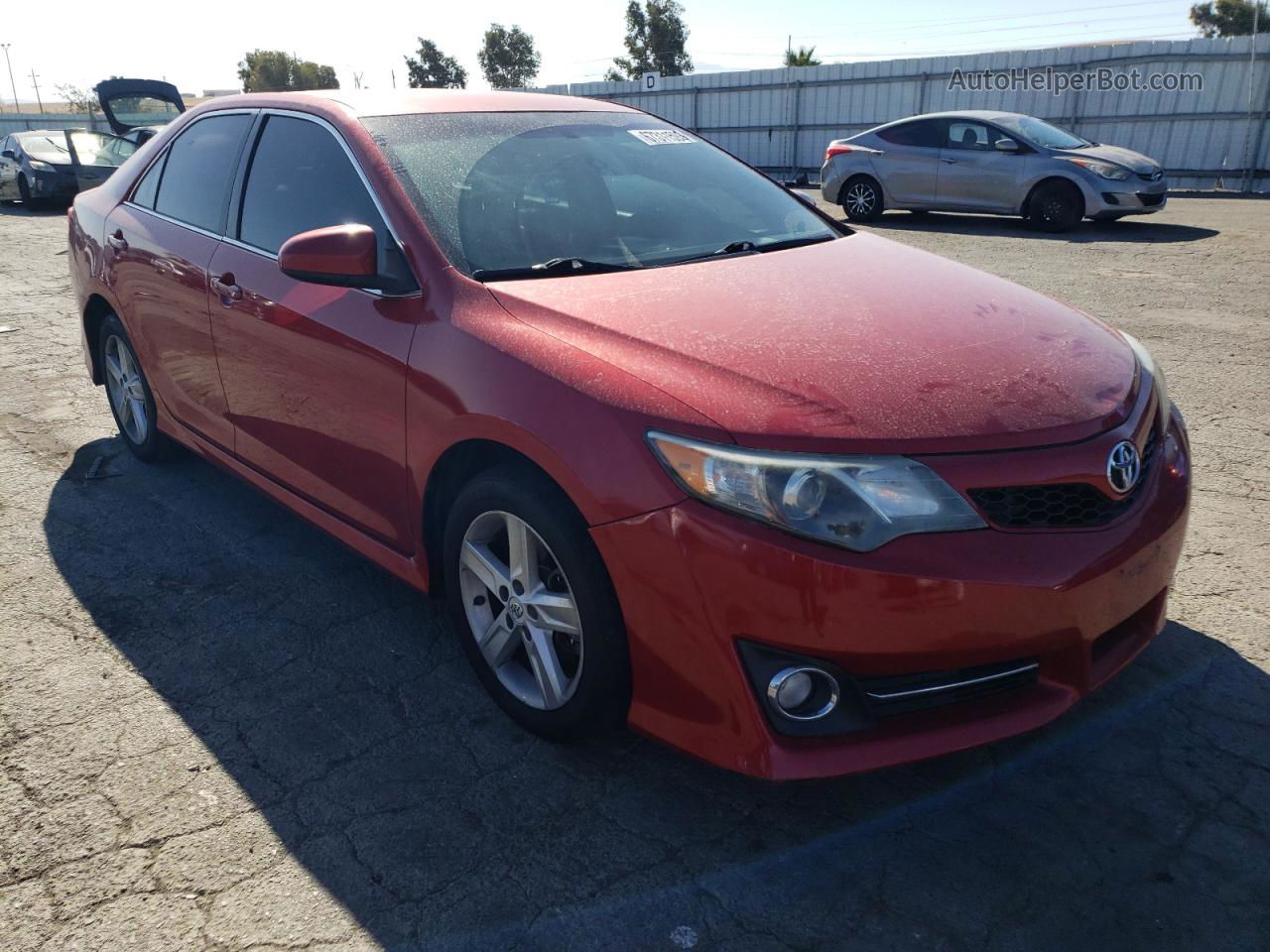 2012 Toyota Camry Base Red vin: 4T1BF1FKXCU588083