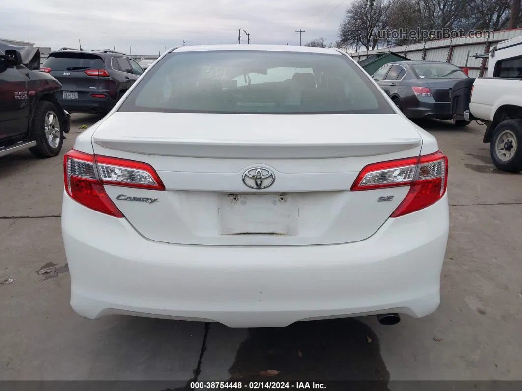 2013 Toyota Camry Se White vin: 4T1BF1FKXDU704352