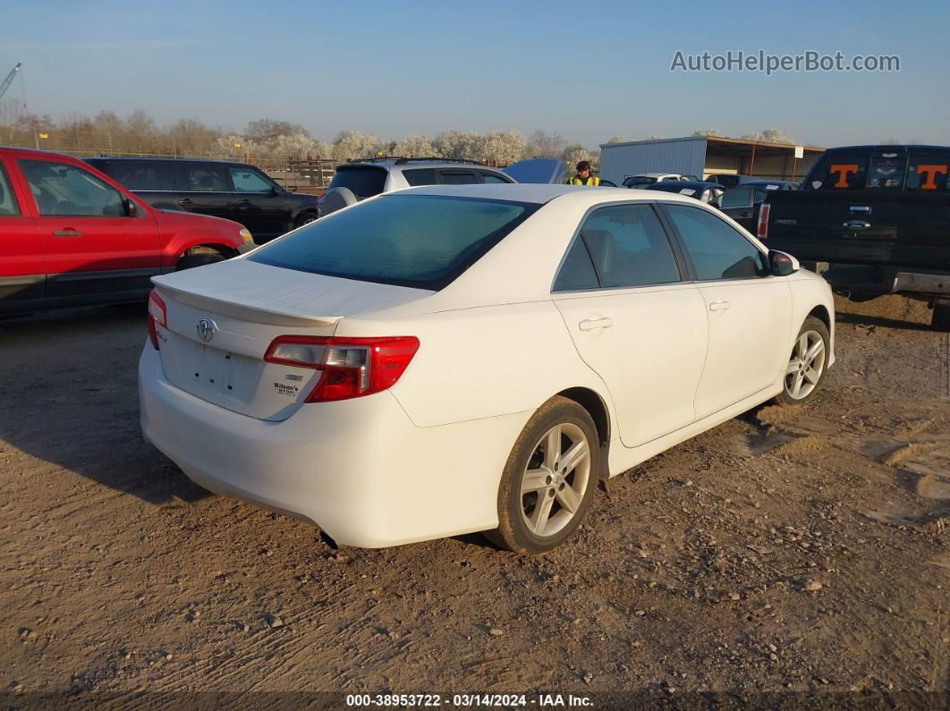 2014 Toyota Camry Se White vin: 4T1BF1FKXEU741726