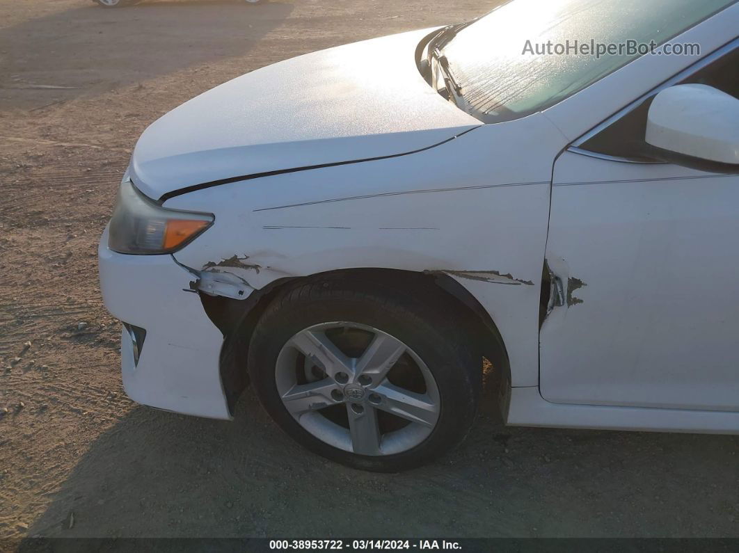 2014 Toyota Camry Se White vin: 4T1BF1FKXEU741726