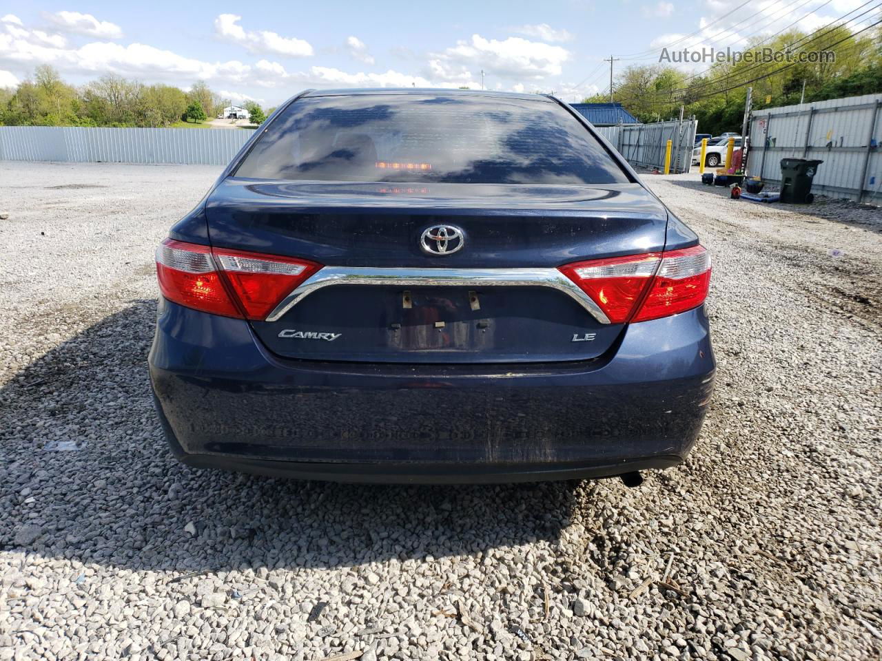 2016 Toyota Camry Le Синий vin: 4T1BF1FKXGU508223