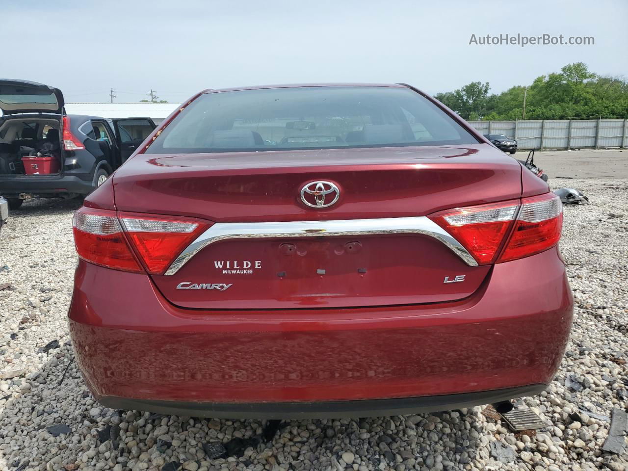 2016 Toyota Camry Le Красный vin: 4T1BF1FKXGU514264