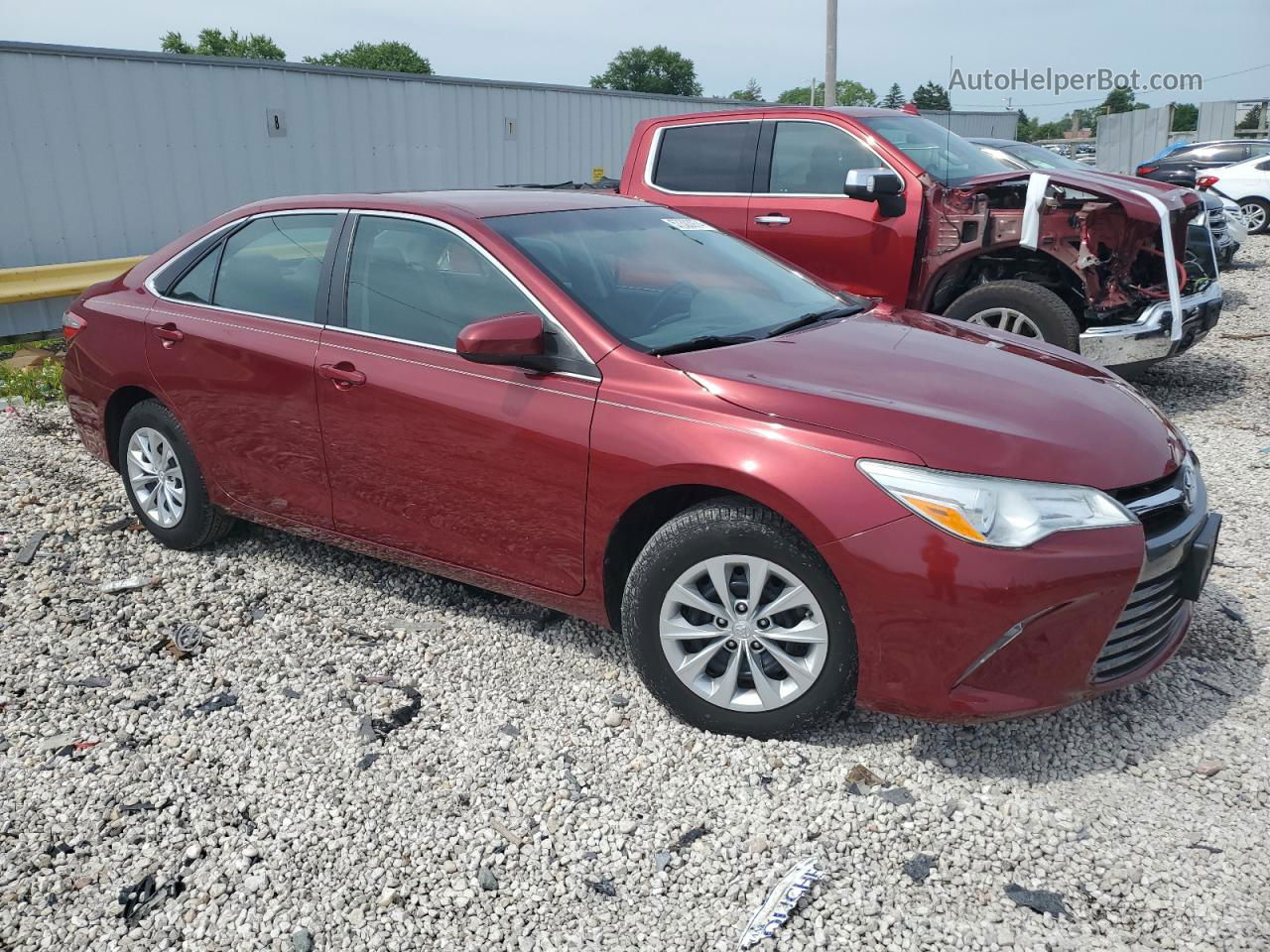 2016 Toyota Camry Le Красный vin: 4T1BF1FKXGU514264