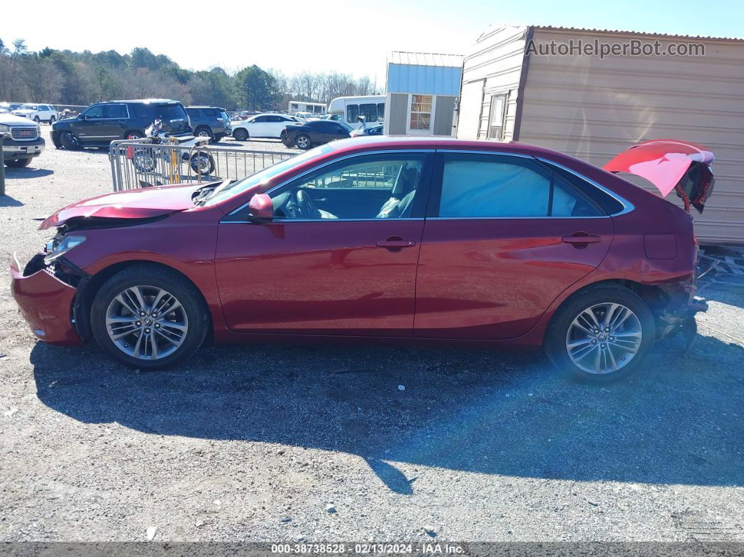 2016 Toyota Camry Se Red vin: 4T1BF1FKXGU531355