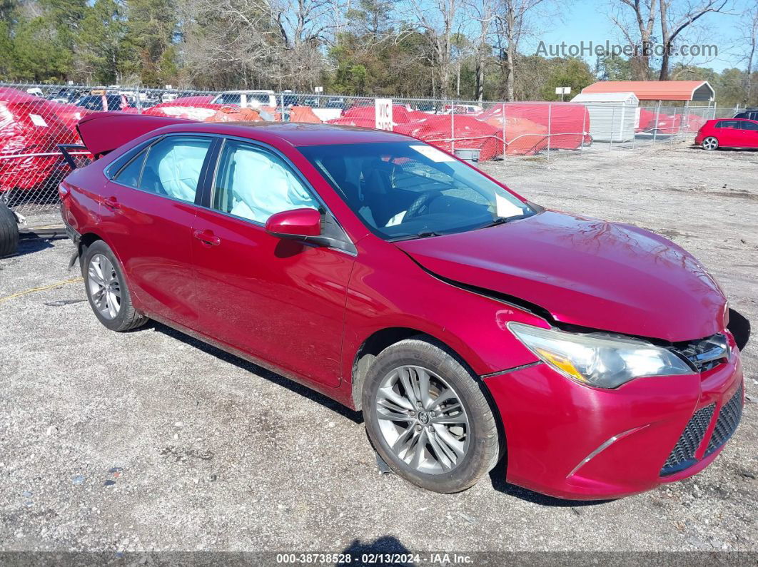 2016 Toyota Camry Se Red vin: 4T1BF1FKXGU531355