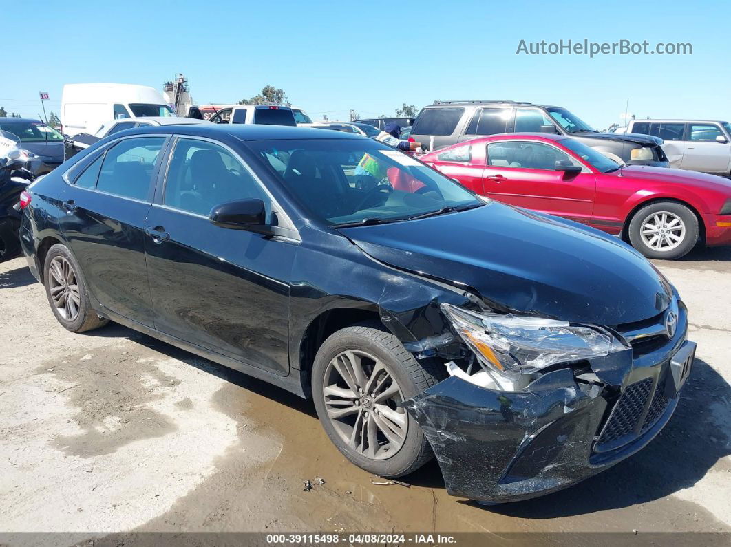 2016 Toyota Camry Se Black vin: 4T1BF1FKXGU551735