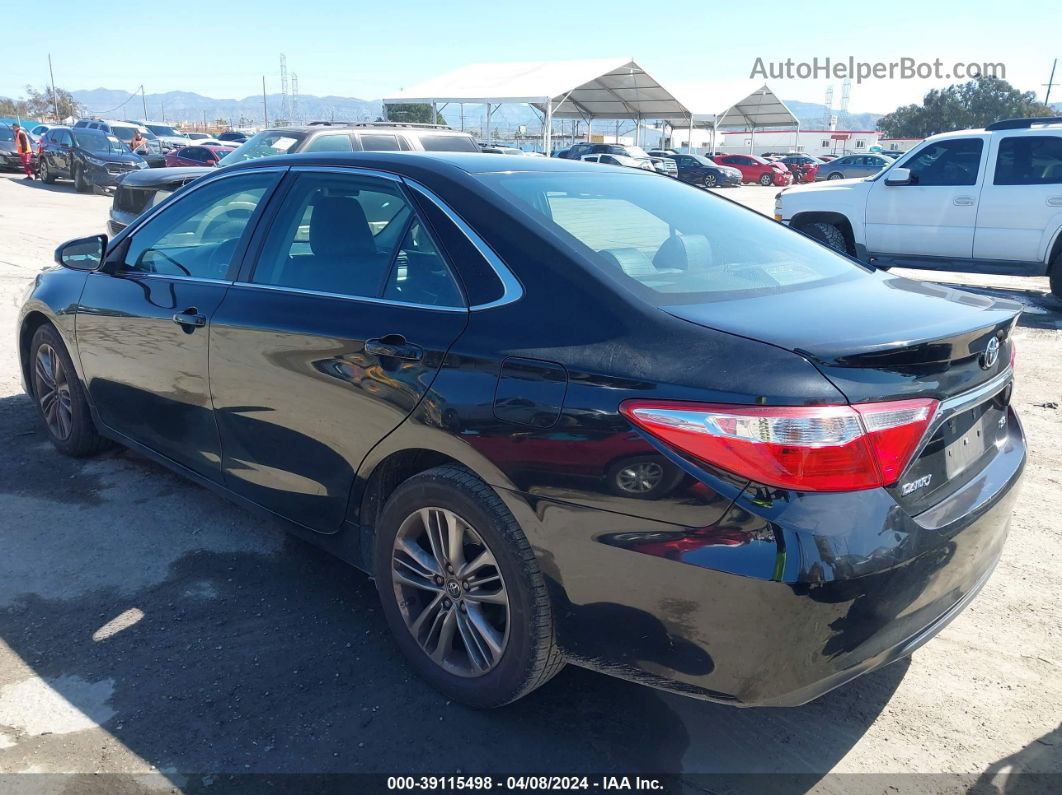 2016 Toyota Camry Se Black vin: 4T1BF1FKXGU551735