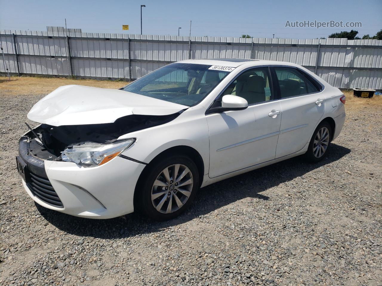 2017 Toyota Camry Le White vin: 4T1BF1FKXHU691057