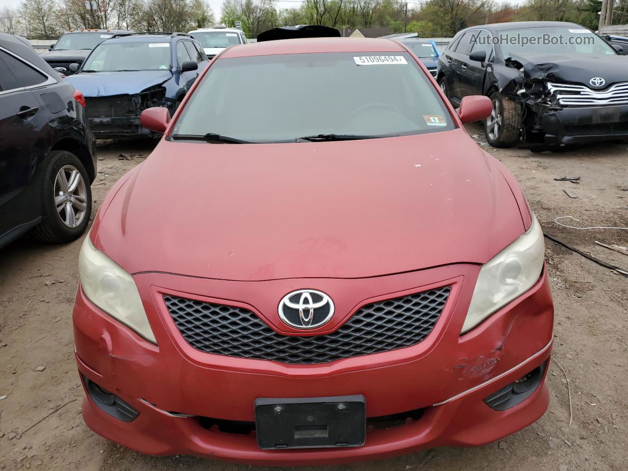 2011 Toyota Camry Base Красный vin: 4T1BF3EK3BU601932