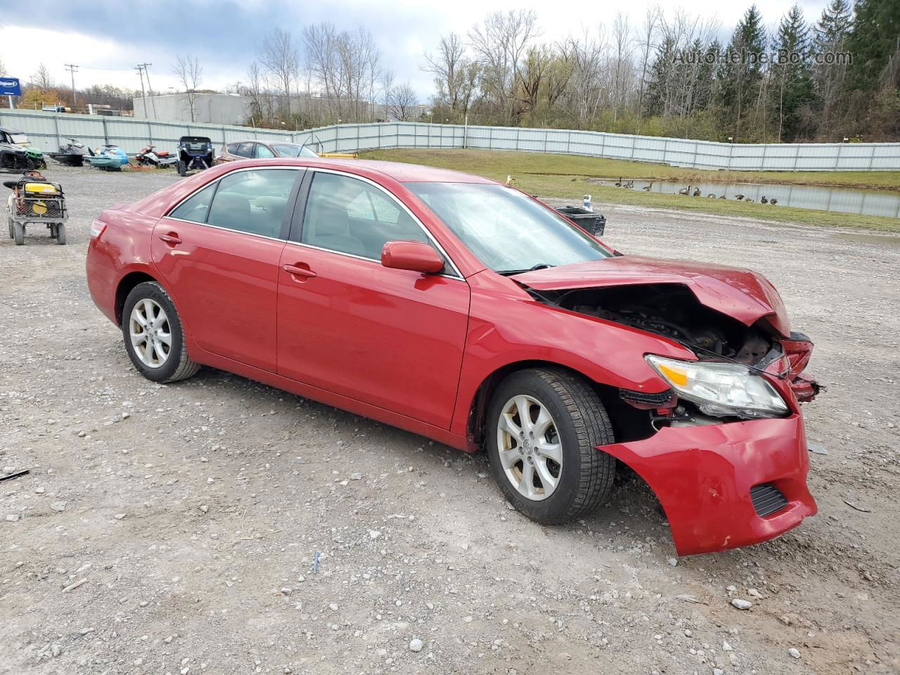 2011 Toyota Camry Base Red vin: 4T1BF3EK6BU135056